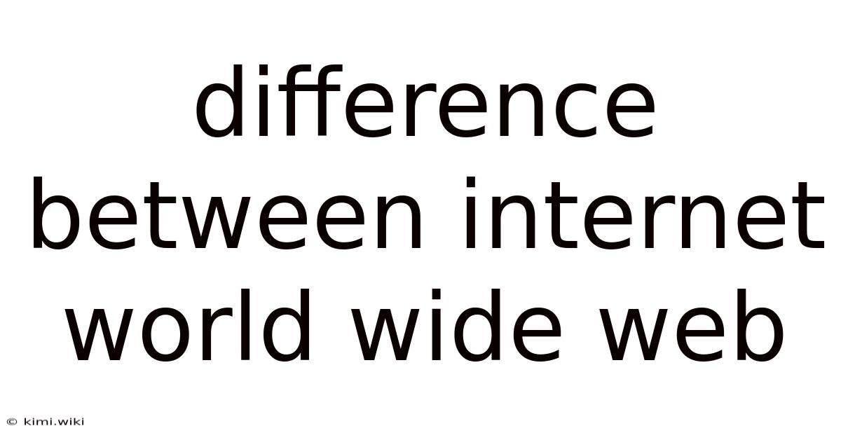 Difference Between Internet World Wide Web