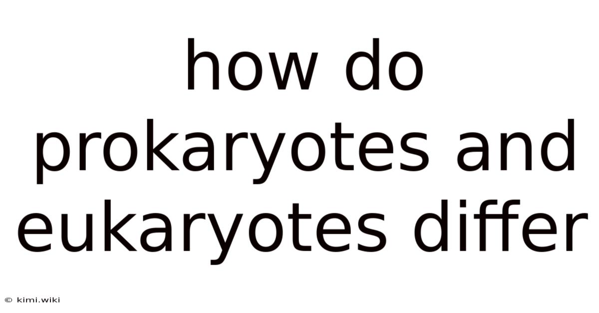 How Do Prokaryotes And Eukaryotes Differ