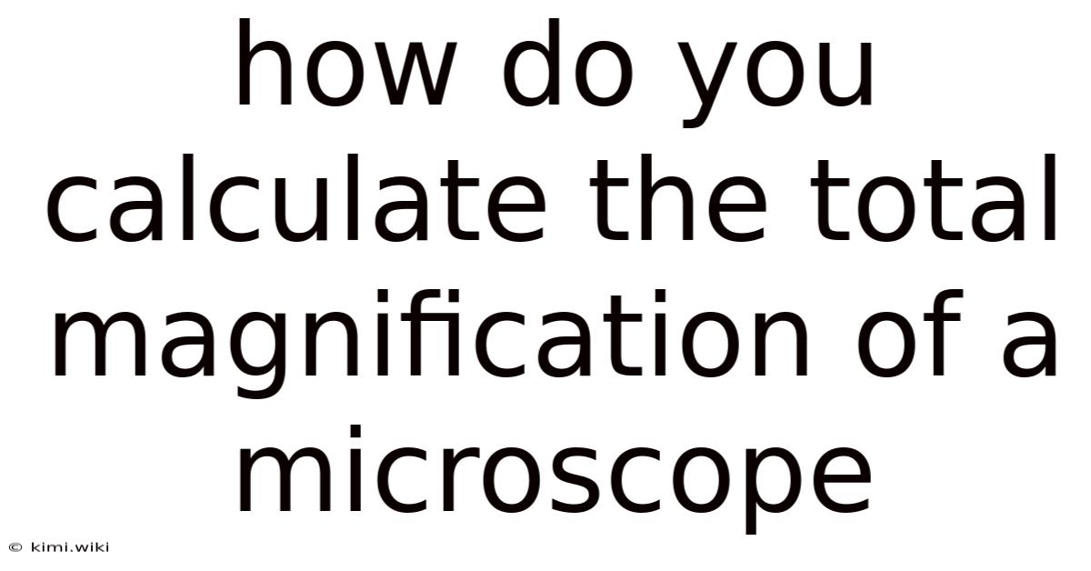 How Do You Calculate The Total Magnification Of A Microscope
