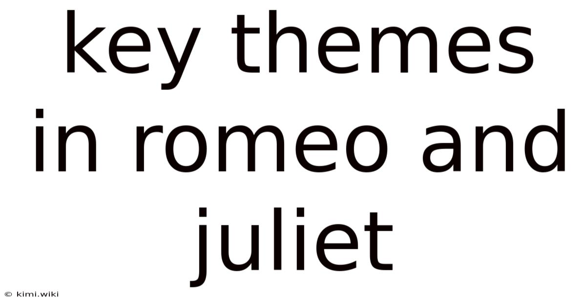 Key Themes In Romeo And Juliet