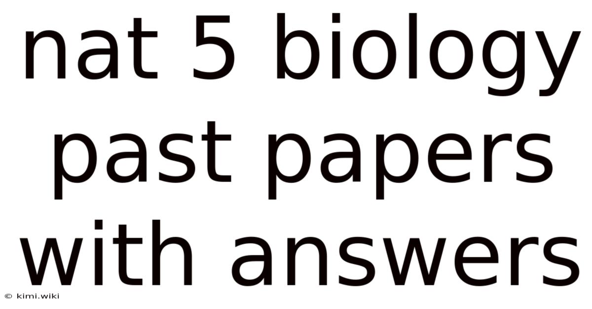 Nat 5 Biology Past Papers With Answers