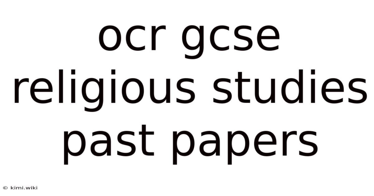 Ocr Gcse Religious Studies Past Papers