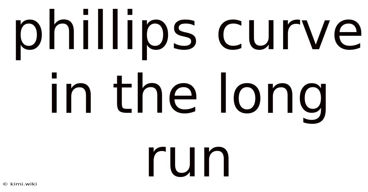 Phillips Curve In The Long Run