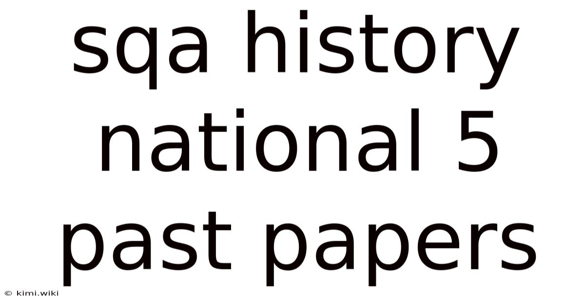 Sqa History National 5 Past Papers