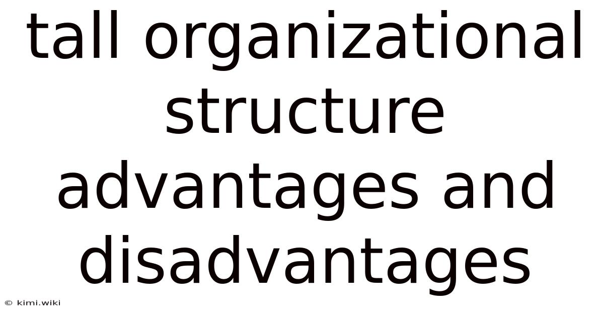 Tall Organizational Structure Advantages And Disadvantages