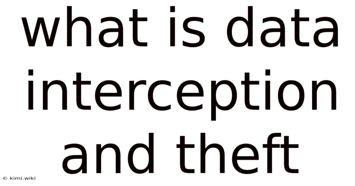 What Is Data Interception And Theft