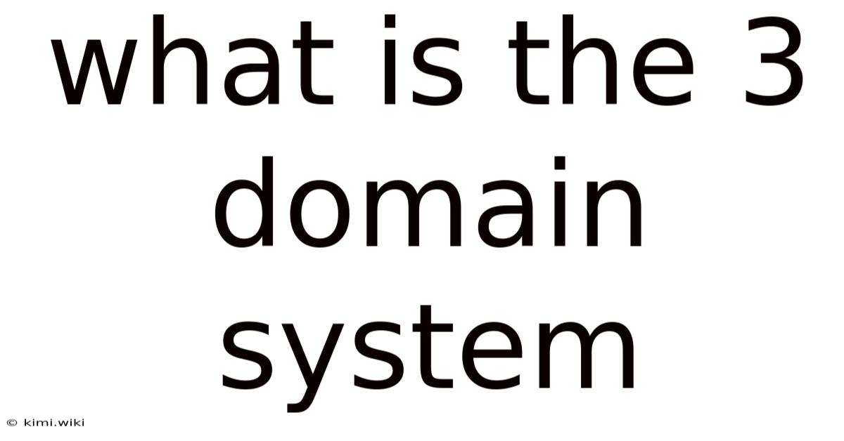 What Is The 3 Domain System