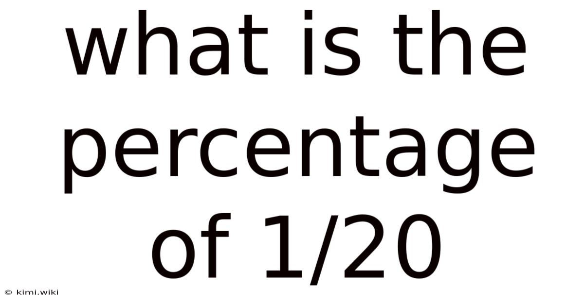 What Is The Percentage Of 1/20