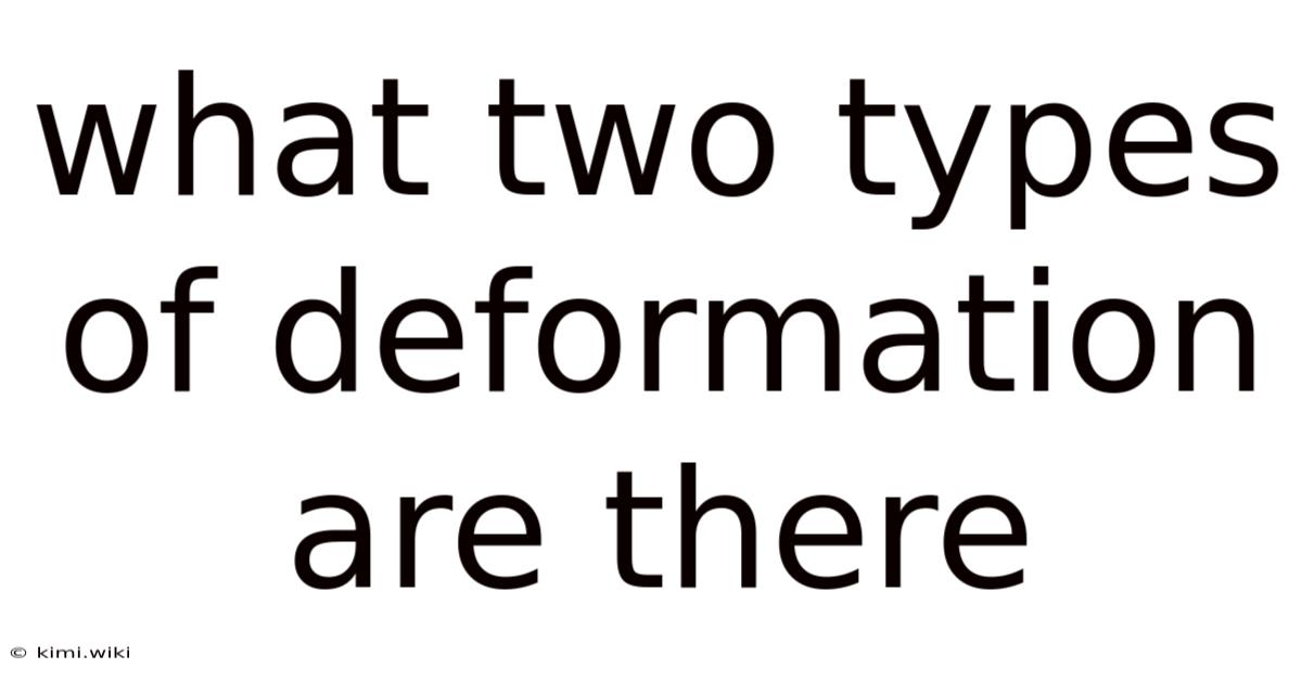 What Two Types Of Deformation Are There