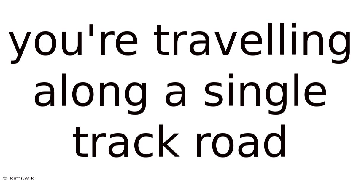 You're Travelling Along A Single Track Road